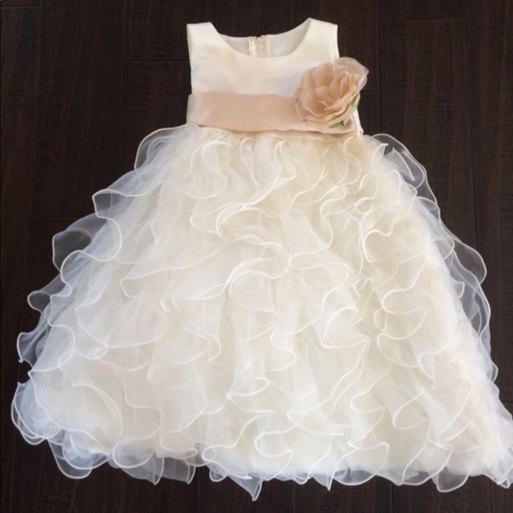 cream colored flower girl dresses